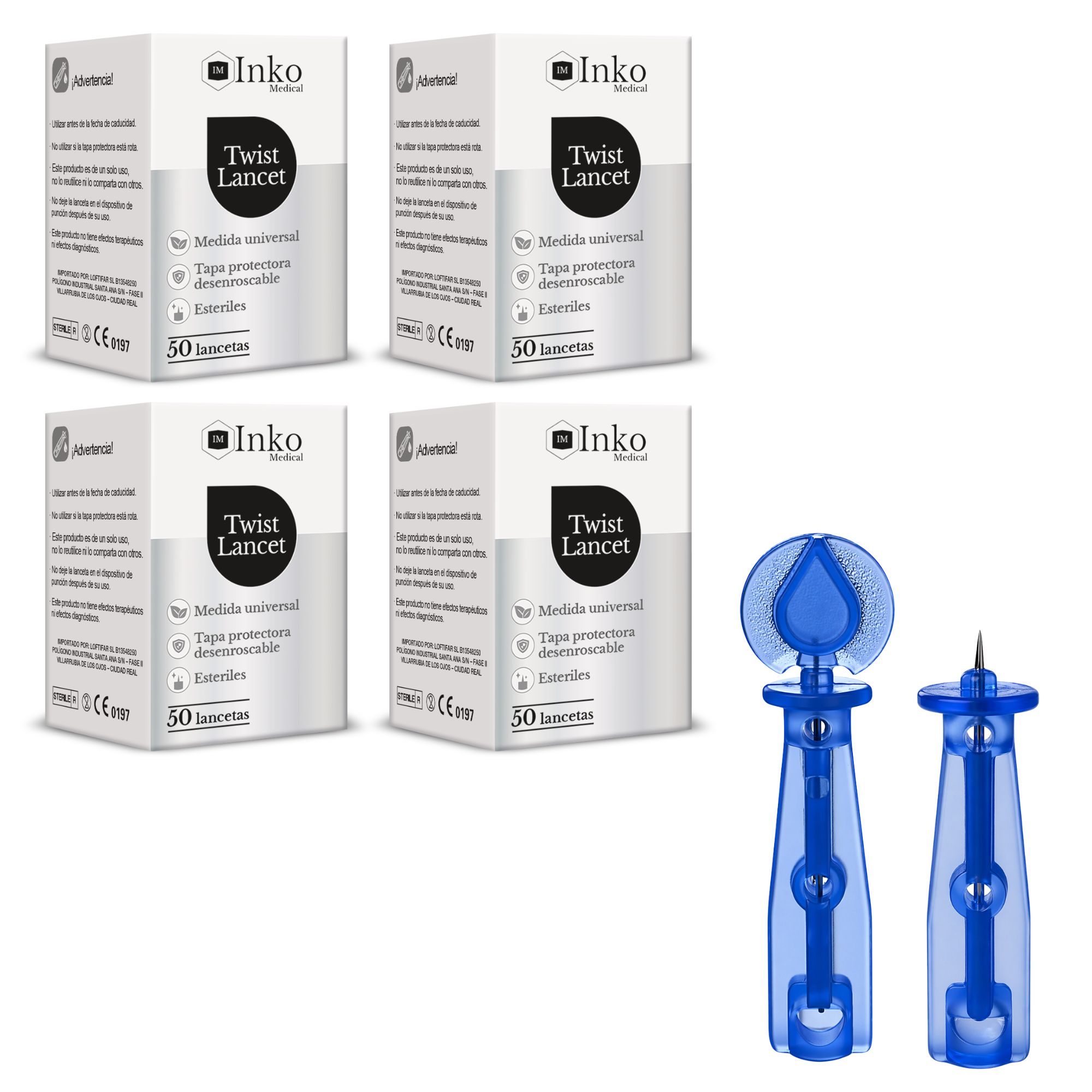 LANCETAS INKO MEDICAL 200 unidades 28 g